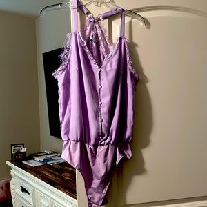 White birch lavender lace bodysuit